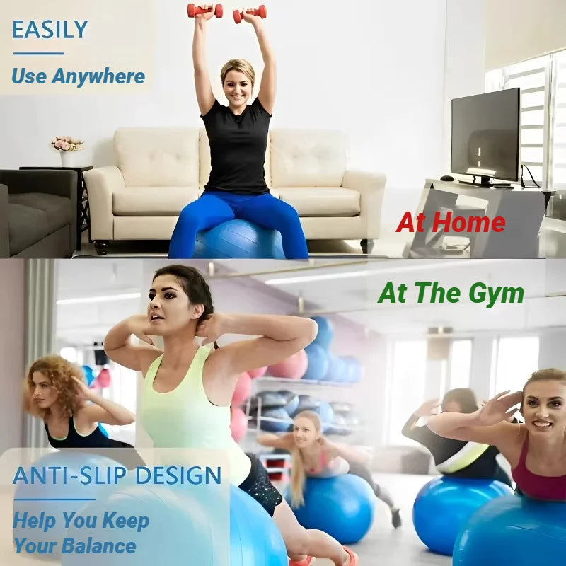 Pelota de Yoga y Pilates EXTRA GRANDE 【45-95 cm】- Anti Explosión, Ideal Gimnasio & Hogar