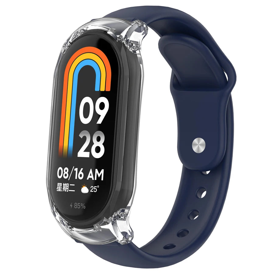 Funda Protectora + Correa de Silicona para Xiaomi Mi Band 3 4 5 6 7 8 9【Kit Completo】- Ajuste Perfecto & Máxima Protección