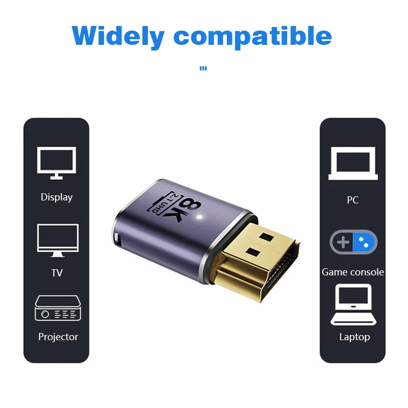 🎮 Adaptador HDMI 2.1 【8K@60Hz/4K@120Hz】- Compatible con PS5, Proyectores, Laptops & PC 🚀 48Gbps Ultra HD | Mini/Micro HDMI a HDMI