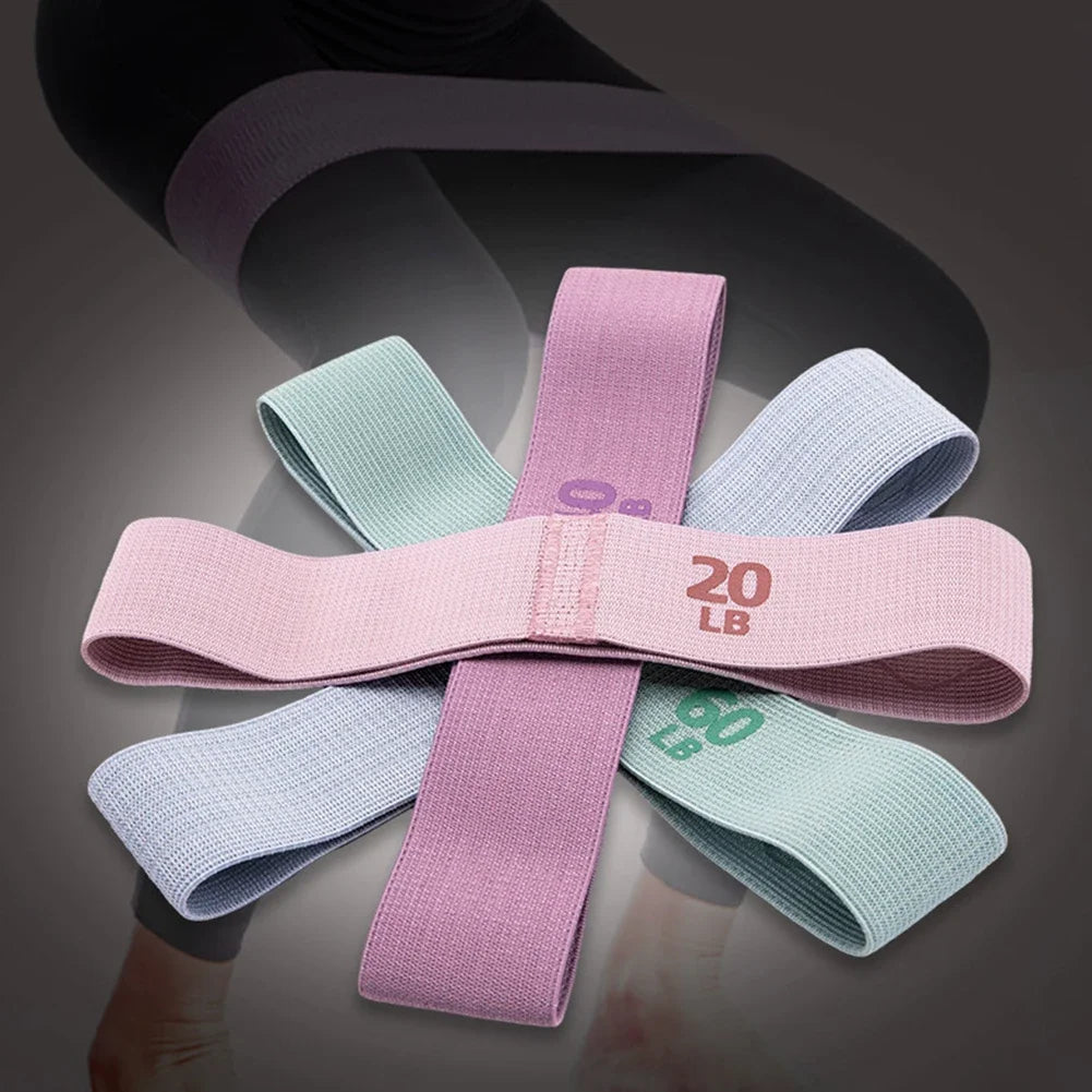 Bandas Elásticas de Resistencia de Tela【3 Niveles】- Ideal para Gym, Yoga & Rehabilitación
