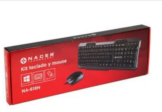 Kit Teclado y Ratón Alambrico Naceb