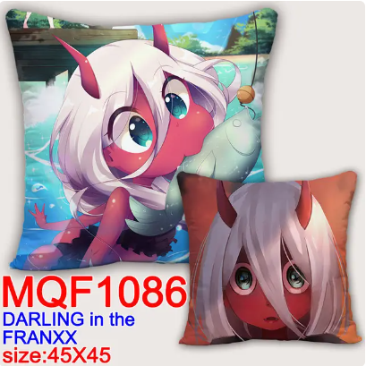 Fundas de almohada con estampado 3D de doble cara, funda de almohada de 45x45cm de zero two varios modelos