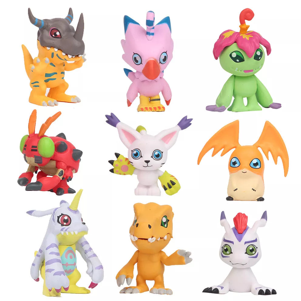 Set Anime Digimon Figura de Acción 9 Unidades