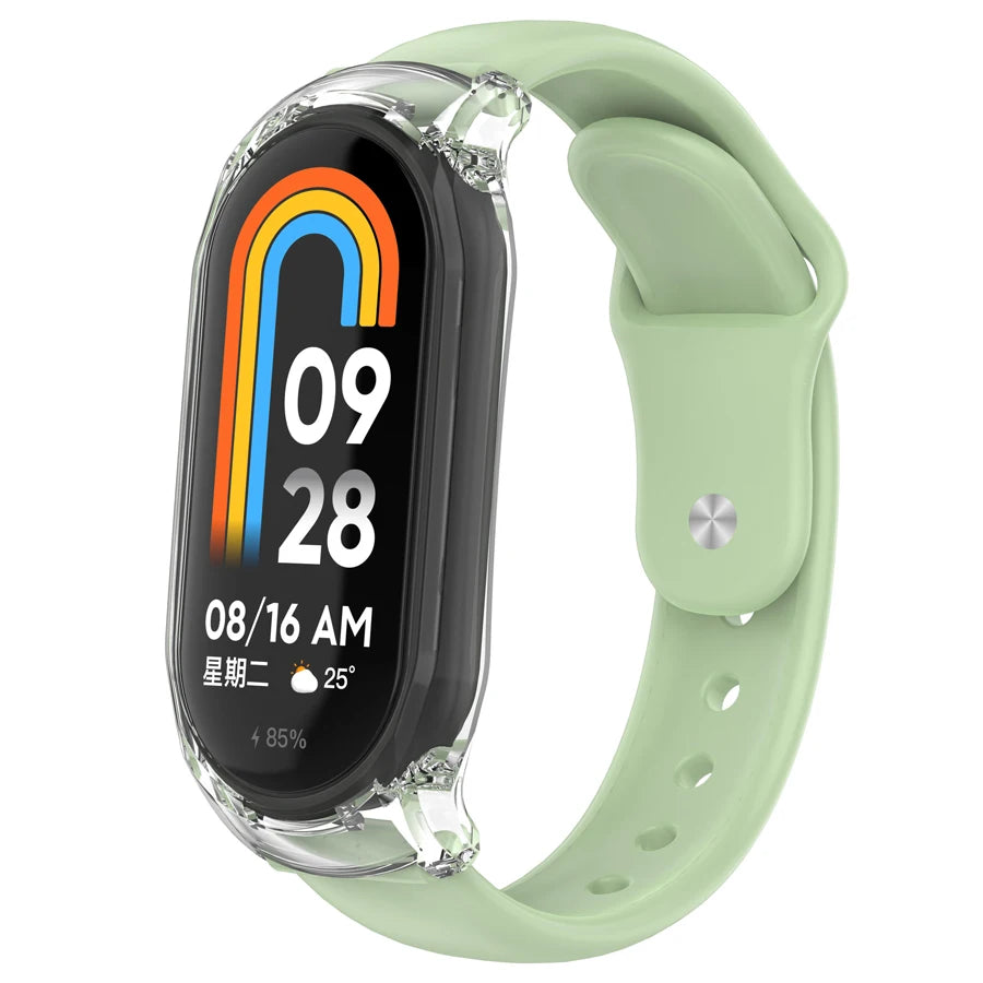 Funda Protectora + Correa de Silicona para Xiaomi Mi Band 3 4 5 6 7 8 9【Kit Completo】- Ajuste Perfecto & Máxima Protección