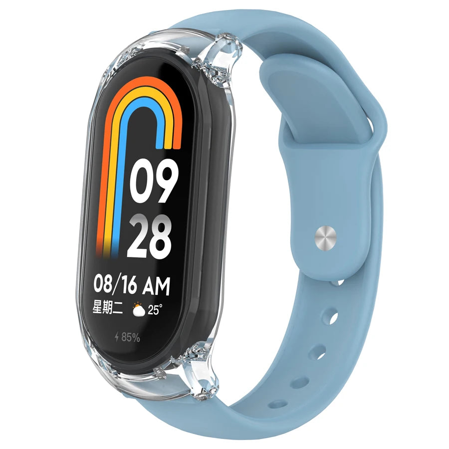 Funda Protectora + Correa de Silicona para Xiaomi Mi Band 3 4 5 6 7 8 9【Kit Completo】- Ajuste Perfecto & Máxima Protección