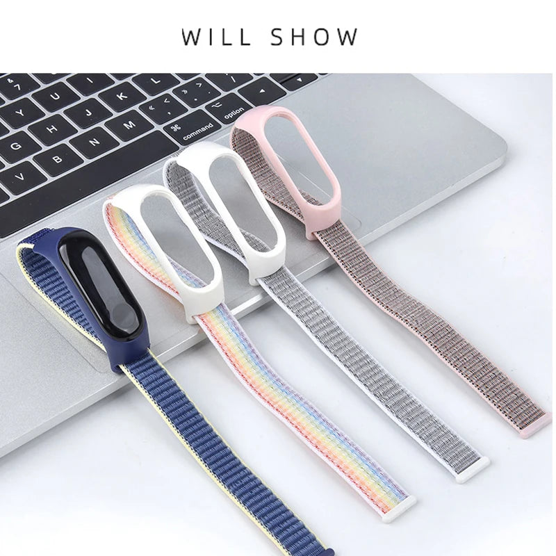 Correa Deportiva para Mi Band 3-10【Nailon Ajustable】- Pack 2 Unidades - Ligera y Transpirable