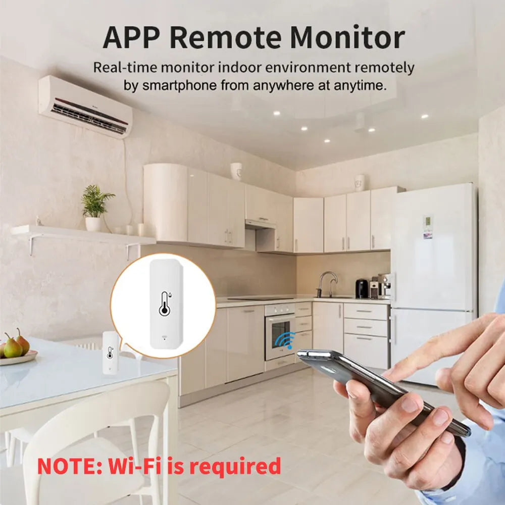 Sensor Inteligente de Temperatura y Humedad WiFi - Compatible con Alexa y Google Assistant