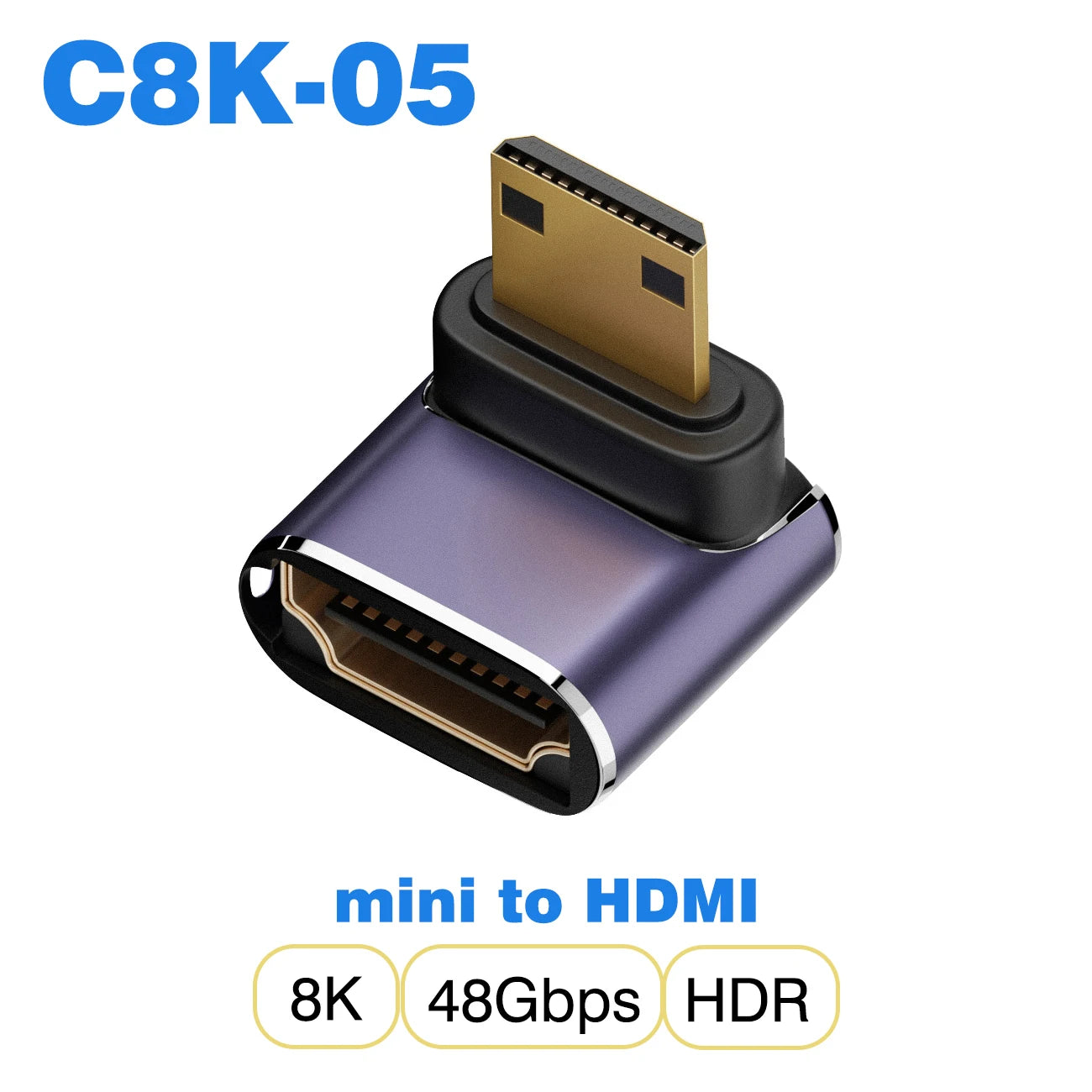 🎮 Adaptador HDMI 2.1 【8K@60Hz/4K@120Hz】- Compatible con PS5, Proyectores, Laptops & PC 🚀 48Gbps Ultra HD | Mini/Micro HDMI a HDMI