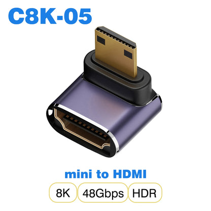 🎮 Adaptador HDMI 2.1 【8K@60Hz/4K@120Hz】- Compatible con PS5, Proyectores, Laptops & PC 🚀 48Gbps Ultra HD | Mini/Micro HDMI a HDMI