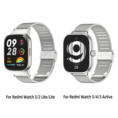 Correa Metálica para Xiaomi Redmi Watch 2 Lite / Watch 3 Active / Watch 4, 5, 6【Acero Inoxidable Ajustable