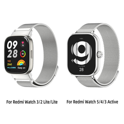 Correa Metálica para Xiaomi Redmi Watch 2 Lite / Watch 3 Active / Watch 4, 5, 6【Acero Inoxidable Ajustable