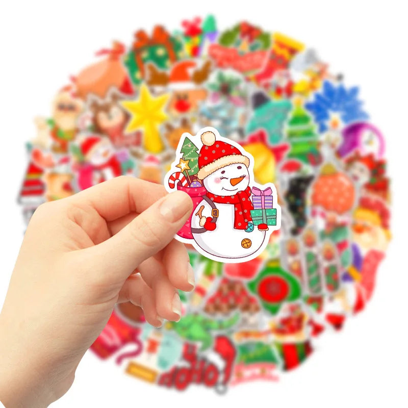 Pack de 50 Pegatinas Navideñas Adorables