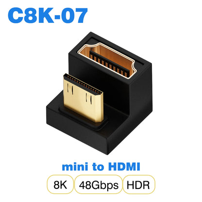 🎮 Adaptador HDMI 2.1 【8K@60Hz/4K@120Hz】- Compatible con PS5, Proyectores, Laptops & PC 🚀 48Gbps Ultra HD | Mini/Micro HDMI a HDMI