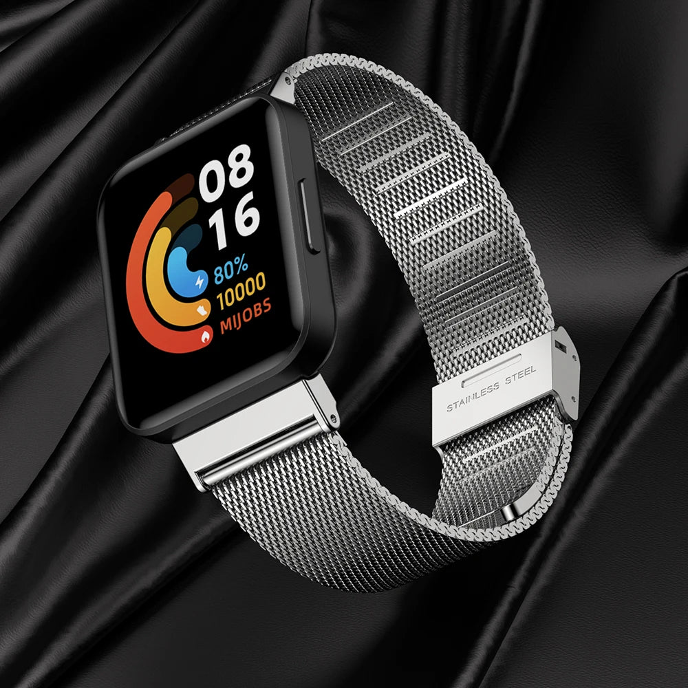 Correa Metálica para Xiaomi Redmi Watch 2 Lite / Watch 3 Active / Watch 4, 5, 6【Acero Inoxidable Ajustable