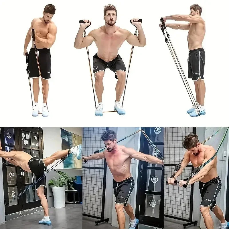 Bandas de Resistencia TPE 【11 Piezas】- Niveles 15-150 lbs ✅ Ideal para Glúteos, Piernas & Tonificación