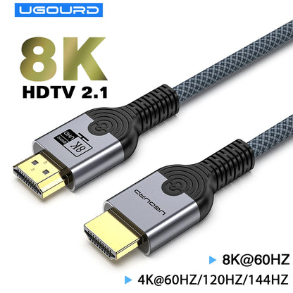 🚀 Cable HDMI 2.1 8K/60Hz & 4K/120Hz 【3m/5m】- 48Gbps, HDR Dinámico, Alta Velocidad para PS5, Xbox, Apple TV & Más 🎮