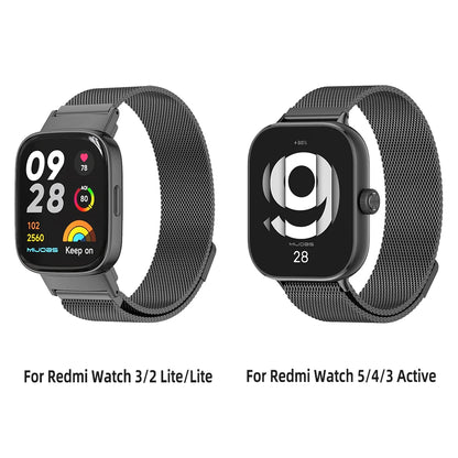 Correa Metálica para Xiaomi Redmi Watch 2 Lite / Watch 3 Active / Watch 4, 5, 6【Acero Inoxidable Ajustable