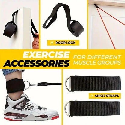 Bandas de Resistencia TPE 【11 Piezas】- Niveles 15-150 lbs ✅ Ideal para Glúteos, Piernas & Tonificación