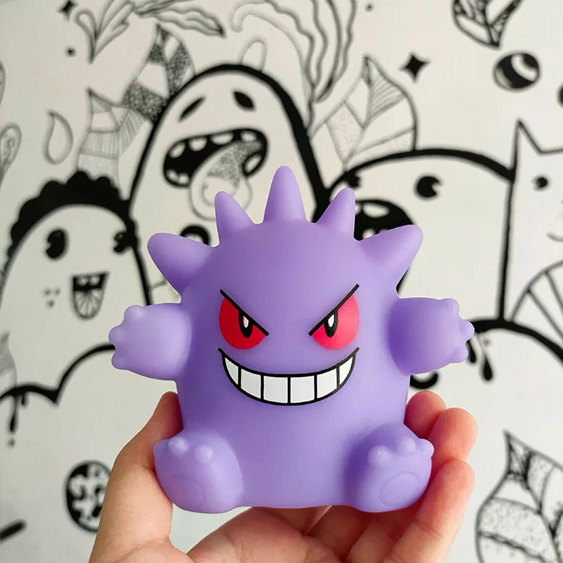 Figuras de Pokémon con luz nocturna, modelo gengar, lámpara de mesita de noche