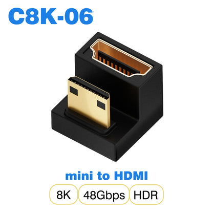🎮 Adaptador HDMI 2.1 【8K@60Hz/4K@120Hz】- Compatible con PS5, Proyectores, Laptops & PC 🚀 48Gbps Ultra HD | Mini/Micro HDMI a HDMI