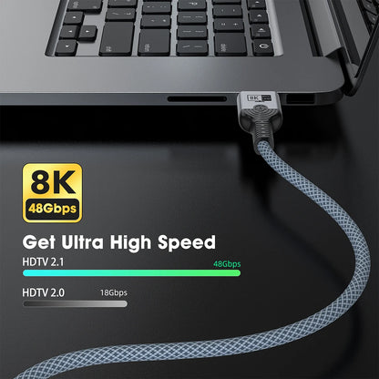 🚀 Cable HDMI 2.1 8K/60Hz & 4K/120Hz 【3m/5m】- 48Gbps, HDR Dinámico, Alta Velocidad para PS5, Xbox, Apple TV & Más 🎮