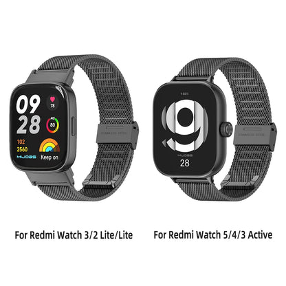 Correa Metálica para Xiaomi Redmi Watch 2 Lite / Watch 3 Active / Watch 4, 5, 6【Acero Inoxidable Ajustable