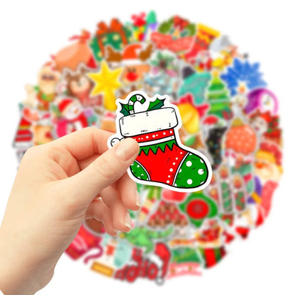 Pack de 50 Pegatinas Navideñas Adorables