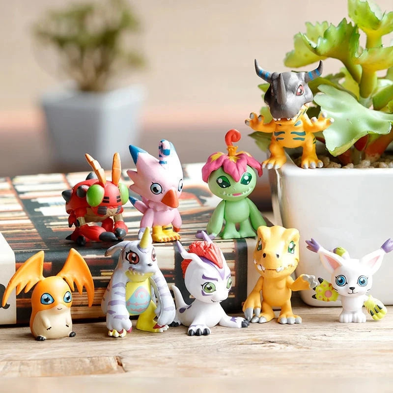 Set de Figuras de acción de Digimon Adventure de Tailmon, Gomamon, Patamon, Gabumon, Tentomon, Palmon, Piyomon, Agumon, 9 unidades