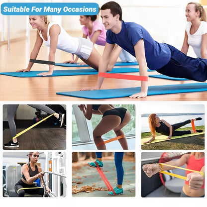 Juego de 5 y 7 Bandas de Resistencia 【Niveles 5-50 kg】- Entrenamiento en Casa/Gimnasio