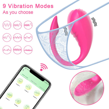 Vibrador inalámbrico con Bluetooth para mujer, estimulador de clítoris, huevo con Control remoto, masajeador de punto G, Juguetes sexuales para adultos