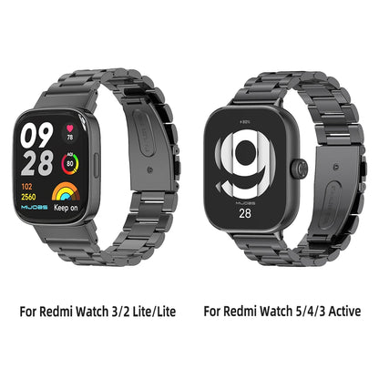 Correa Metálica para Xiaomi Redmi Watch 2 Lite / Watch 3 Active / Watch 4, 5, 6【Acero Inoxidable Ajustable