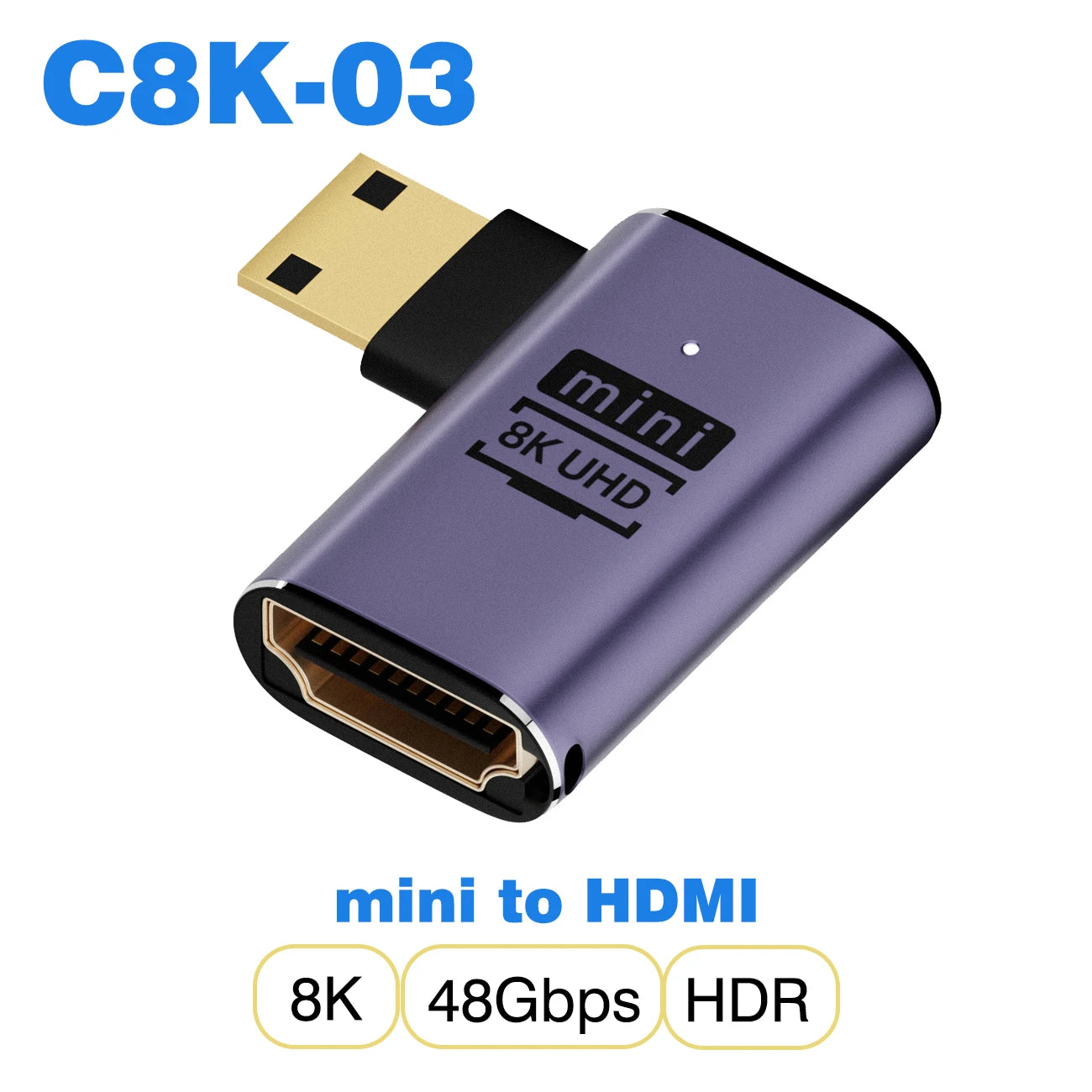🎮 Adaptador HDMI 2.1 【8K@60Hz/4K@120Hz】- Compatible con PS5, Proyectores, Laptops & PC 🚀 48Gbps Ultra HD | Mini/Micro HDMI a HDMI