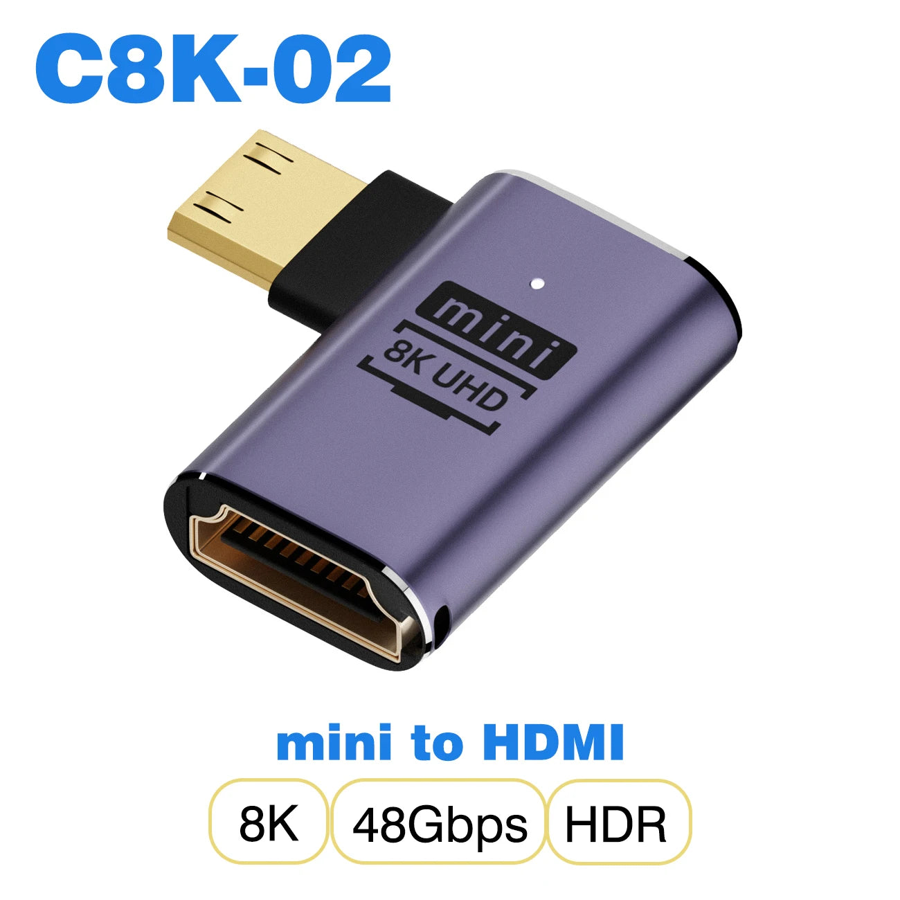 🎮 Adaptador HDMI 2.1 【8K@60Hz/4K@120Hz】- Compatible con PS5, Proyectores, Laptops & PC 🚀 48Gbps Ultra HD | Mini/Micro HDMI a HDMI