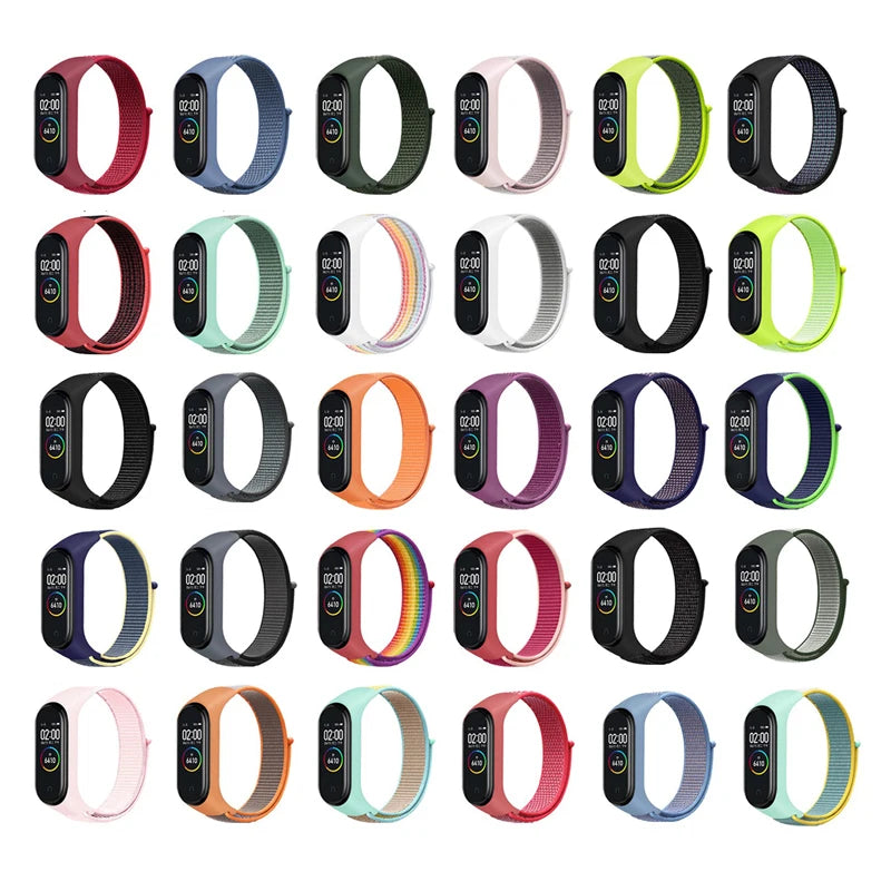 Correa Deportiva para Mi Band 3-10【Nailon Ajustable】- Pack 2 Unidades - Ligera y Transpirable