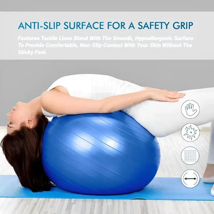 Pelota de Yoga y Pilates EXTRA GRANDE 【45-95 cm】- Anti Explosión, Ideal Gimnasio & Hogar